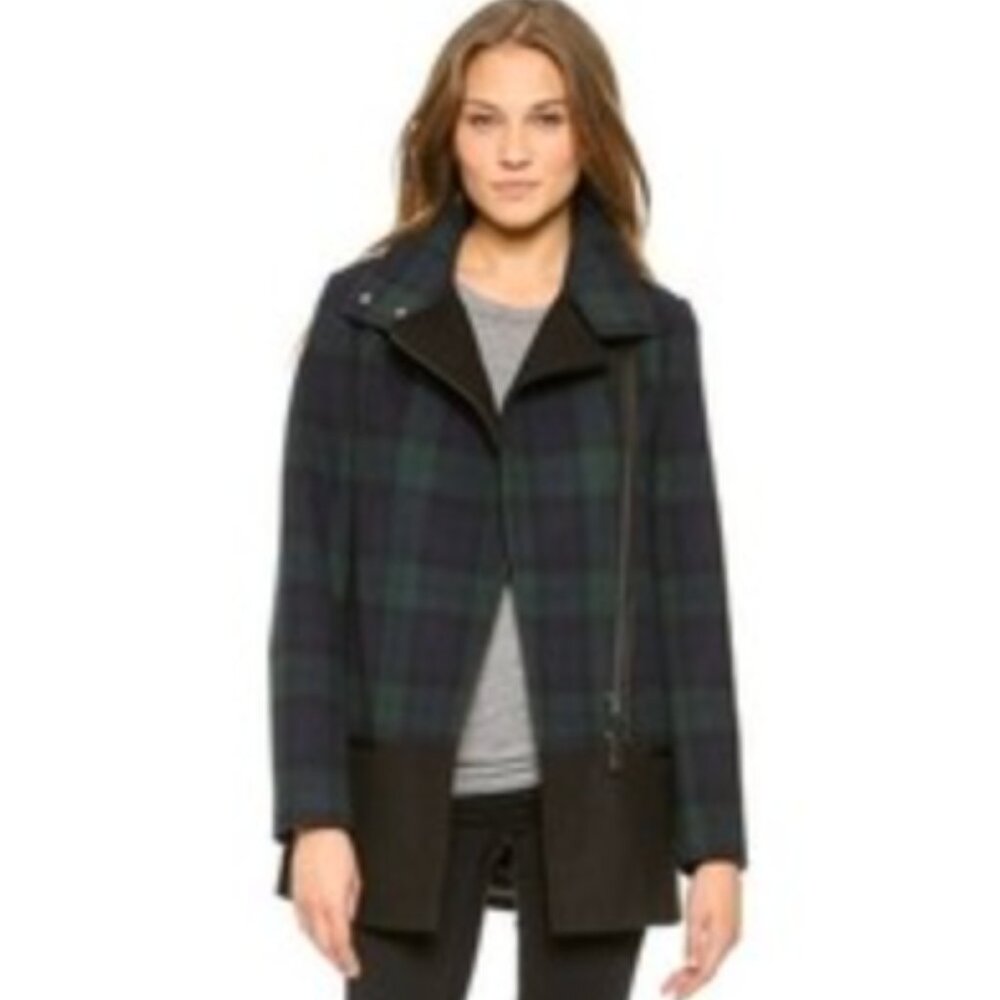 Mackage Berta Plaid Wool Coat